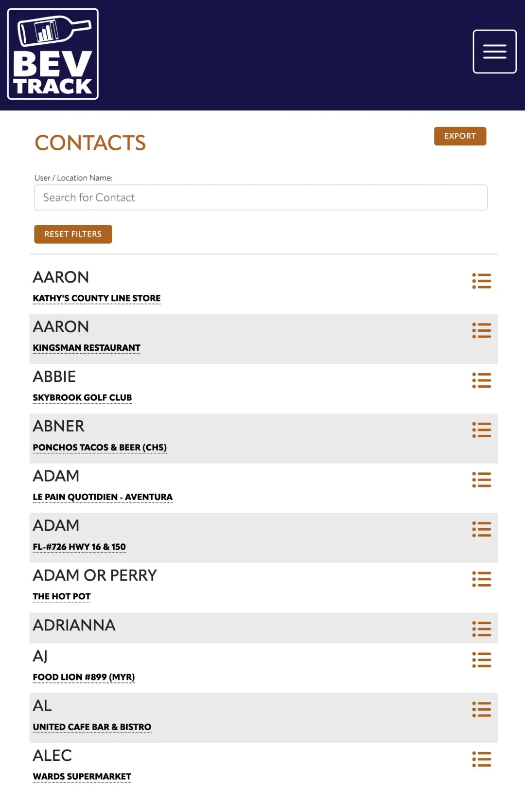 A built in contacts directory that sticks around when there is employee turnover.