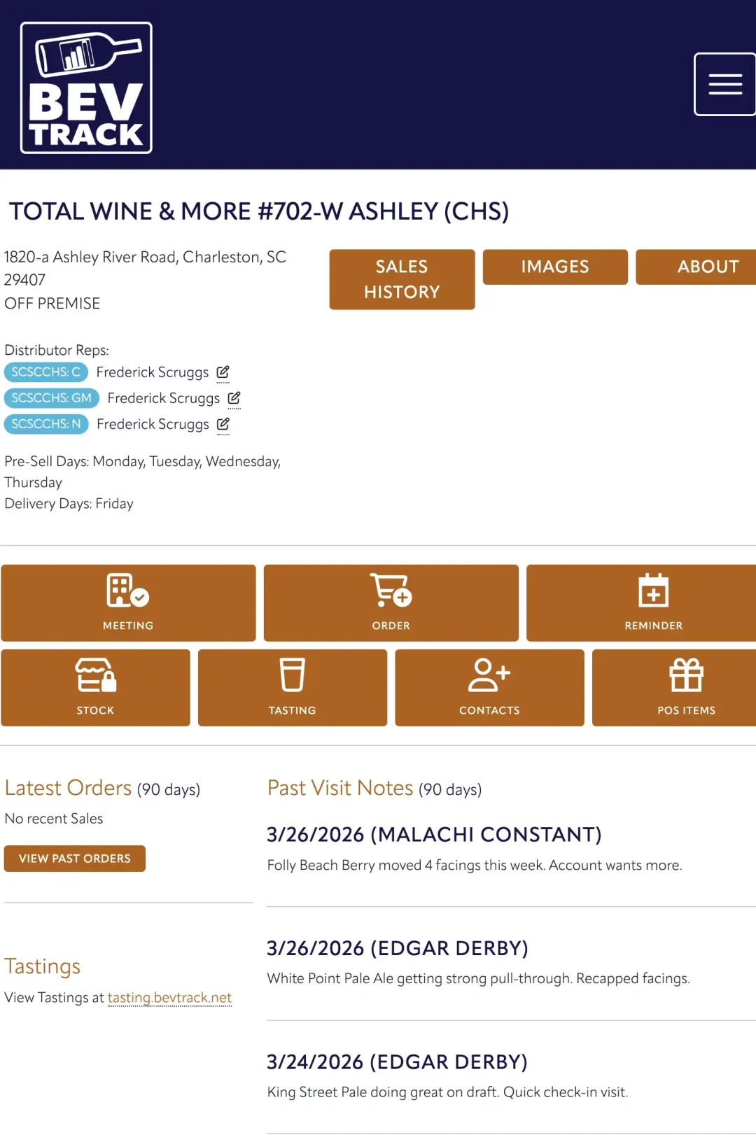 Each location has a mobile-friendly layout to add all field-collected data.